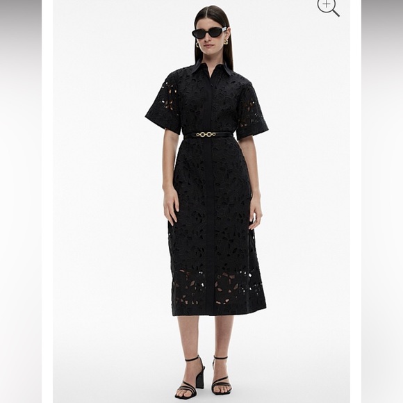 NWT Witchery Australia Black Lace Midi Dress - Picture 1 of 8